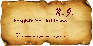 Menyhért Julianna névjegykártya