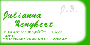 julianna menyhert business card